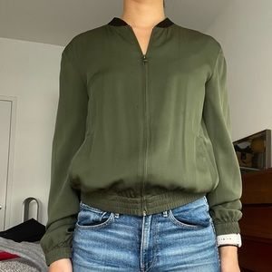 Theory silk bomber jacket